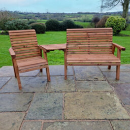 Churnet Valley Garden Furniture Ltd Churnet Valley Garden Furniture Valley Trio Set - thumbnail 3