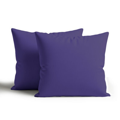 Waterproof Outdoor Garden Patio Cushion Cover And Inner Square Pack Of 2 Purple 60Cm X 60Cm - image 1