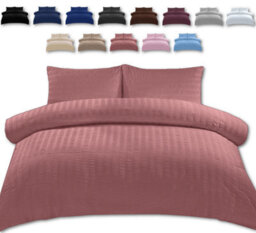 TheWhiteWater Limited Duvet Cover Set Seersucker Single/double/king/super King Bedding Set - Duvet Cover + Matching Pillowcase - Dusky Pink