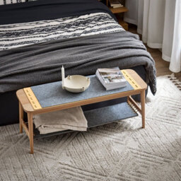 Sobuy Hfsr01-N,shoe Bench Shoe Storage Cabinet Hallway Bench Bed Bench, Wood Veneer,w110Xd37Xh44.5 - thumbnail 4