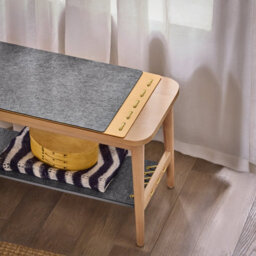 Sobuy Hfsr01-N,shoe Bench Shoe Storage Cabinet Hallway Bench Bed Bench, Wood Veneer,w110Xd37Xh44.5 - thumbnail 6