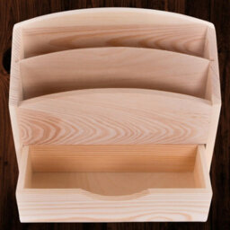 Woodeedoo Wooden Letter Rack With Drawer Mail Holder Desk Organiser Post Sorter Stationery Tidy Supplies Storage 25 X 10 X 20 Cm - thumbnail 7