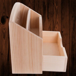 Woodeedoo Wooden Letter Rack With Drawer Mail Holder Desk Organiser Post Sorter Stationery Tidy Supplies Storage 25 X 10 X 20 Cm - thumbnail 6