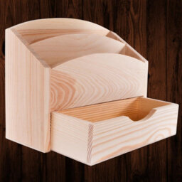 Woodeedoo Wooden Letter Rack With Drawer Mail Holder Desk Organiser Post Sorter Stationery Tidy Supplies Storage 25 X 10 X 20 Cm - thumbnail 5