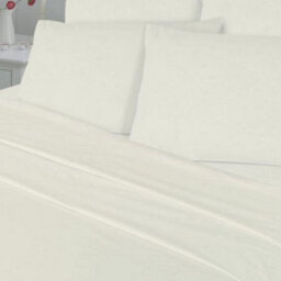 Homespace Direct Ltd Homespace Direct 180 Thread Count Duvet Cover Set Bedding Cream King - thumbnail 3