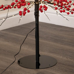 Samuel Alexander 1.5M Light Up Red Berry Christmas Tree With 635 Warm White Leds - thumbnail 8