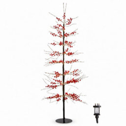 Samuel Alexander 1.5M Light Up Red Berry Christmas Tree With 635 Warm White Leds - thumbnail 9