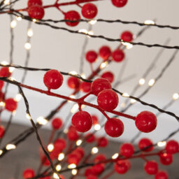 Samuel Alexander 1.5M Light Up Red Berry Christmas Tree With 635 Warm White Leds - thumbnail 7