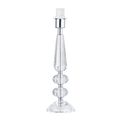 Happy Homewares Contemporary Transparent K9 Crystal Glass Table Lamp Base With Faceted Spheres - image 1