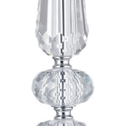 Happy Homewares Contemporary Transparent K9 Crystal Glass Table Lamp Base With Faceted Spheres - thumbnail 3
