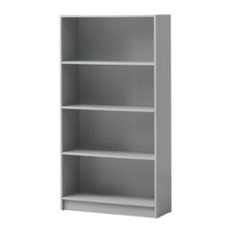 Timber Art Design 4 Tier Bookcase Tall Display Shelving Storage Unit Wood Furniture Grey - thumbnail 2