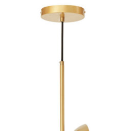 Orsina Twin Globe Ceiling Pendant In Gold Metal, Vertical Hanging Light Fixture, Slim Gold Pendant Light Lamp - thumbnail 7