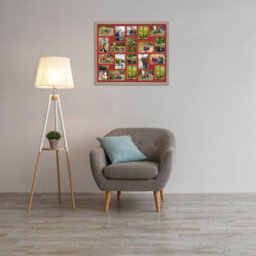 AK Frames 80X70Cm Rose Gold Modern Multi Photo Frame With Crimson Mount - Holds 20 Apertures (18X) 6X4, (2X) 4X4 Photos - thumbnail 3