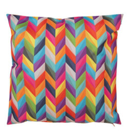 Icon Indoor And Outdoor Herringbone Print Waterproof Filled Cushion Orange - thumbnail 1