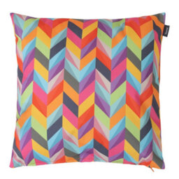 Icon Indoor And Outdoor Herringbone Print Waterproof Filled Cushion Orange - thumbnail 2