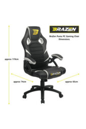 Brazen 18305 Puma Blue & Black Pc Gaming Chair - thumbnail 5