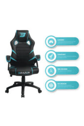 Brazen 18305 Puma Blue & Black Pc Gaming Chair - thumbnail 4