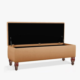 Lisbon Plain 137Cm Ottoman Storage Bench - Plush Velvet Shoe Bench - Mink Upholstery Footstool With Storage - thumbnail 2