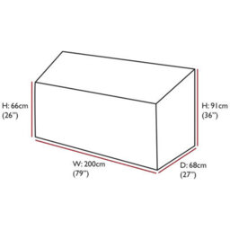 Oxbridge Green 4 Seater 1.8M 6Ft Waterproof Outdoor Garden Bench Furniture Cover - thumbnail 3