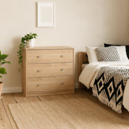 Wyld Haus Kaohsiung Hickory Oak Effect 3-Drawer Chest - thumbnail 1