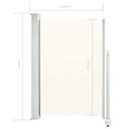 Berkfield Patio Retractable Side Awning 120 X 300 Cm Cream - thumbnail 8