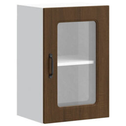 Berkfield Durable Kitchen Wall Cabinet With Glass Door Kalmar Brown Oak Engineered Wood