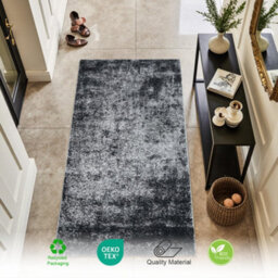 Homeart Eton Abstract Area Rug Super Soft & Durable Woven Carpet With Modern Artistic Design Anthracite 60X110 - thumbnail 2