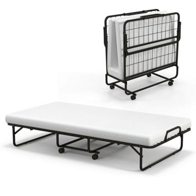 Folding Bed Rollaway Guest Bed Fold Up Sleeper Bed W/ 10Cm Memory Foam Mattress - image 1