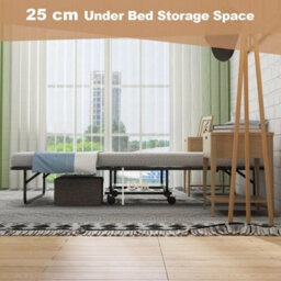 Folding Bed Rollaway Guest Bed Fold Up Sleeper Bed W/ 10Cm Memory Foam Mattress - thumbnail 5