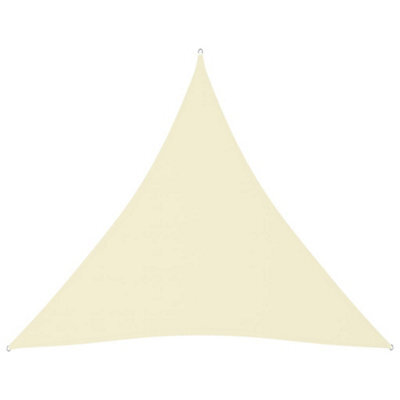 Berkfield Sunshade Sail Oxford Fabric Triangular 6X6X6 M Cream - image 1