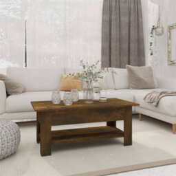 Vidaxl Coffee Table Smoked Oak 102X55X42 Cm Engineered Wood - thumbnail 2