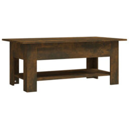 Vidaxl Coffee Table Smoked Oak 102X55X42 Cm Engineered Wood - thumbnail 1