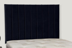 "Empire Beds Portland 36"" Height Headboard In Black Plush Velvet Fabric For Super Kingsize Beds"