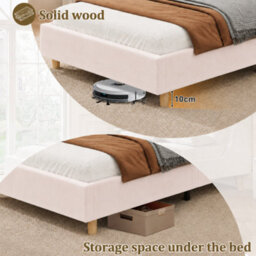 Modernluxe 3Ft Single Bed, 90 X 190 Cm, Upholstered Bed With Usb & Type-C Charging Ports And Reading Light, Velvet, Pink - thumbnail 6