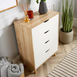 Home Source Boden 4 Drawer Chest Natural - thumbnail 3
