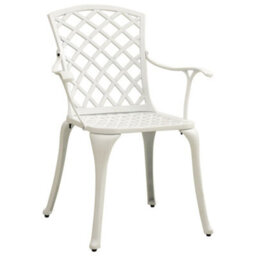 Berkfield Garden Chairs 6 Pcs Cast Aluminium White - thumbnail 4