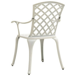 Berkfield Garden Chairs 6 Pcs Cast Aluminium White - thumbnail 7