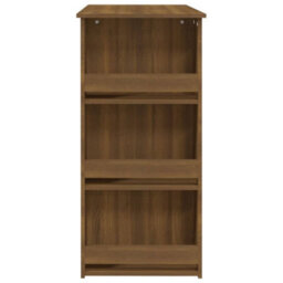 Berkfield Bar Table With Storage Rack Brown Oak 102X50X103.5 Cm Engineered Wood - thumbnail 6