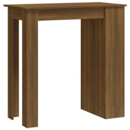 Berkfield Bar Table With Storage Rack Brown Oak 102X50X103.5 Cm Engineered Wood - thumbnail 2