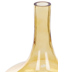 Beliani Decorative Vase Paneer Glass 30 Cm Yellow - thumbnail 5