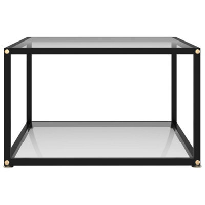 Berkfield Durable Coffee Table Transparent 60X60X35 Cm Tempered Glass - image 1