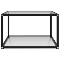 Berkfield Durable Coffee Table Transparent 60X60X35 Cm Tempered Glass - thumbnail 1
