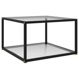 Berkfield Durable Coffee Table Transparent 60X60X35 Cm Tempered Glass - thumbnail 2