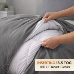 Ameha Duvet 13.5 Tog With Grey Duvet Cover & Matching Pillowcases, Breathable, Bedding Set, Single 135X200Cm - thumbnail 3