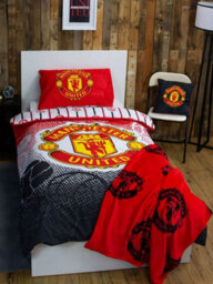 Manchester United Fc Crest Single Duvet Cover And Pillowcase Set - thumbnail 2
