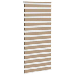 Berkfield Zebra Blind Sand Brown 100X230 Cm Fabric Width 95.9 Cm Polyester - thumbnail 3