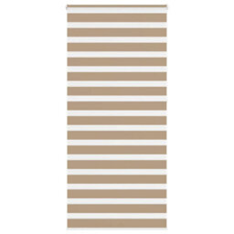 Berkfield Zebra Blind Sand Brown 100X230 Cm Fabric Width 95.9 Cm Polyester