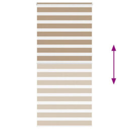 Berkfield Zebra Blind Sand Brown 100X230 Cm Fabric Width 95.9 Cm Polyester - thumbnail 5