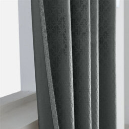 Luxury Living Temple Velvet Ring Top Curtains Charcoal - thumbnail 9