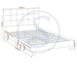 "Seconique Arran 4'6"" Double Bed Black Faux Leather" - thumbnail 6